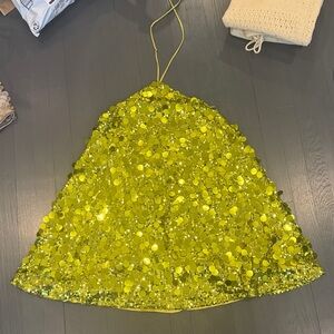 Sparky Like Green Sequin Halter dress in M